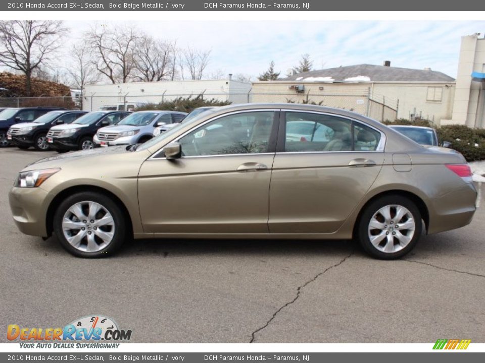 2010 Honda Accord EX-L Sedan Bold Beige Metallic / Ivory Photo #8
