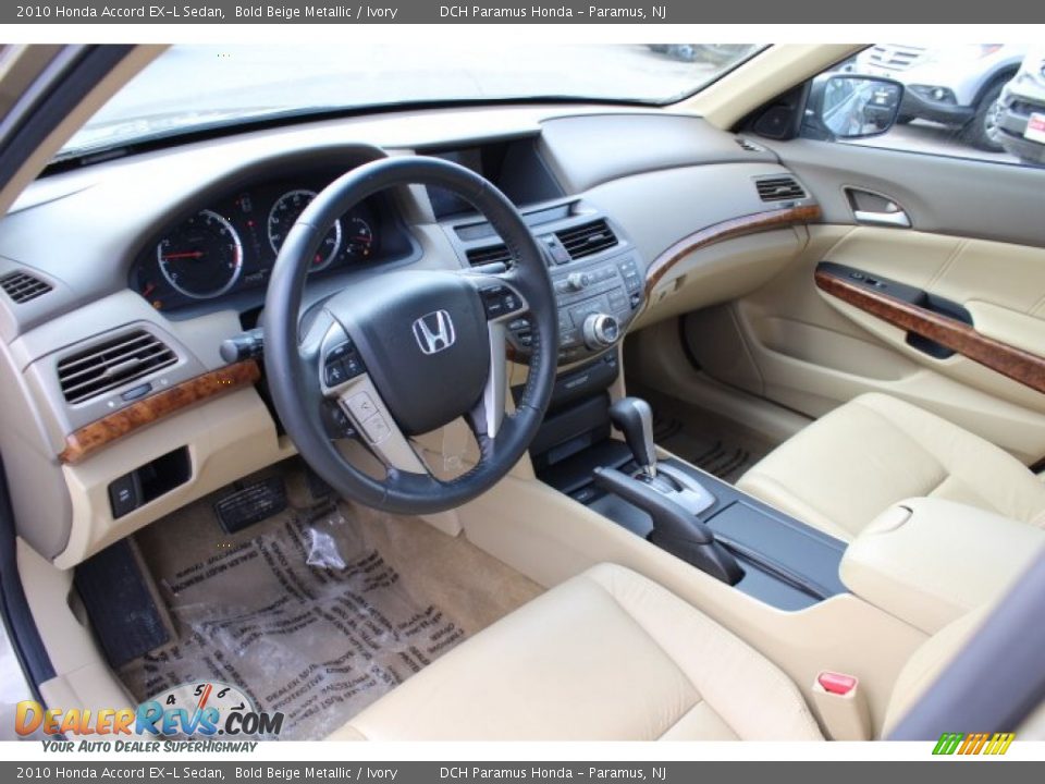 Ivory Interior - 2010 Honda Accord EX-L Sedan Photo #10