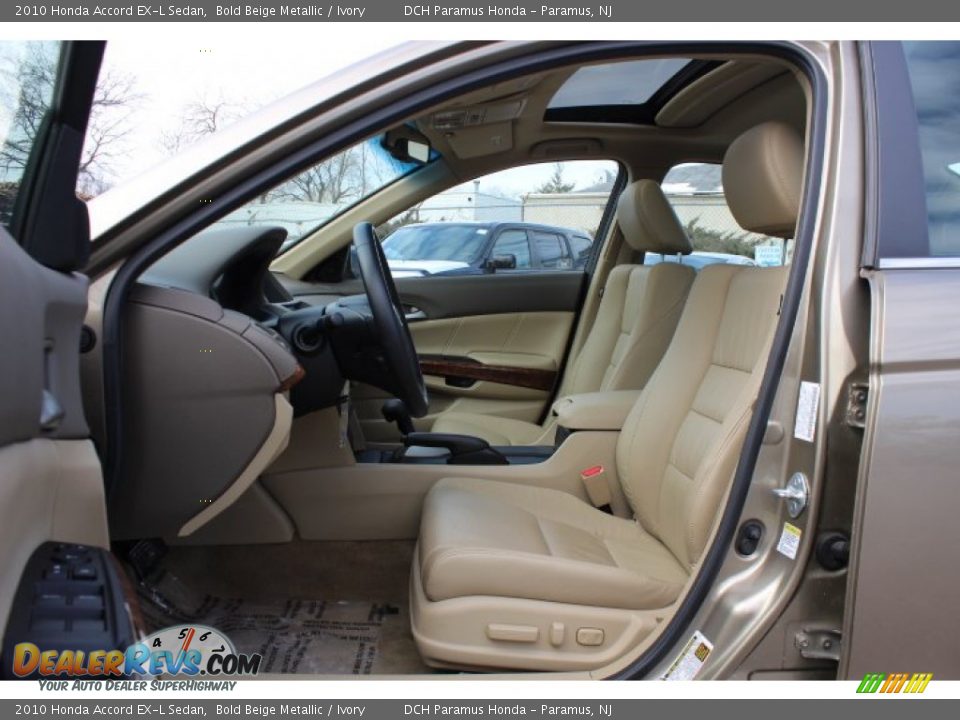 Front Seat of 2010 Honda Accord EX-L Sedan Photo #11