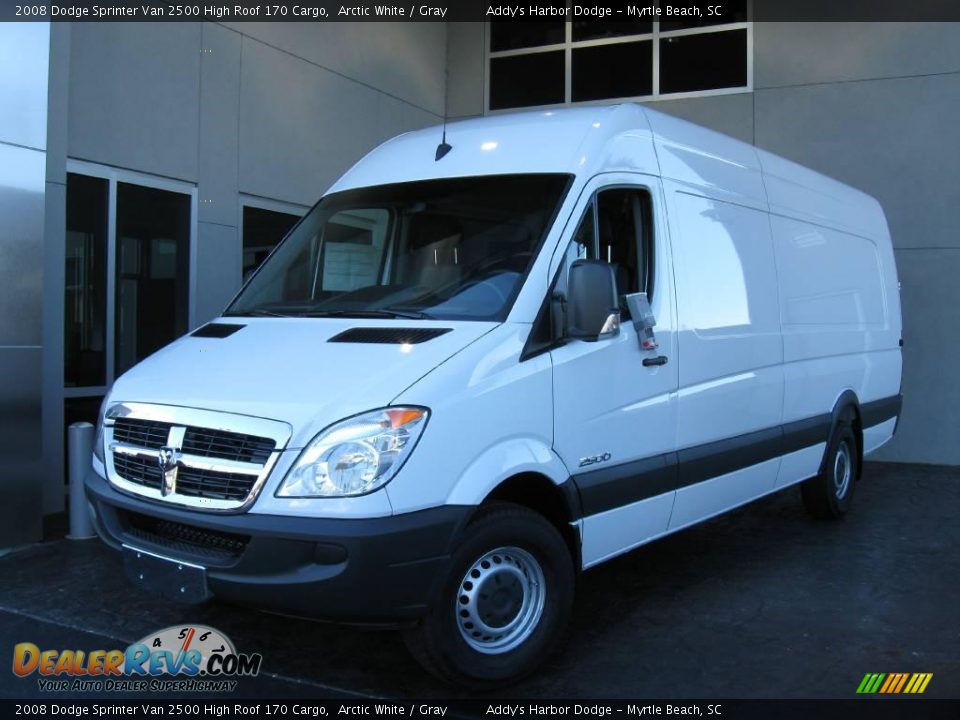 2008 Dodge Sprinter Van 2500 High Roof 170 Cargo Arctic White / Gray Photo #1