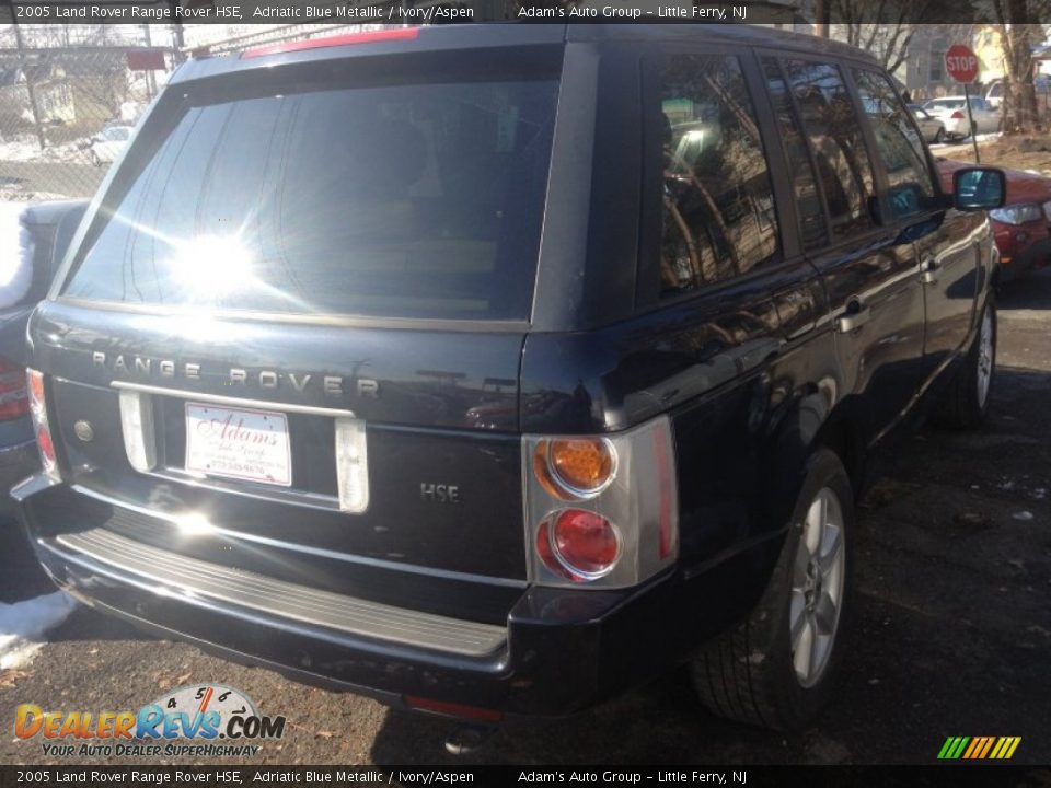 2005 Land Rover Range Rover HSE Adriatic Blue Metallic / Ivory/Aspen Photo #4