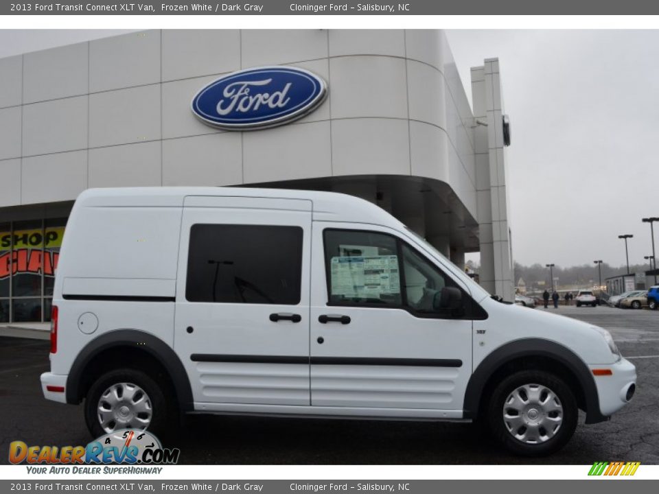 Frozen White 2013 Ford Transit Connect XLT Van Photo #2