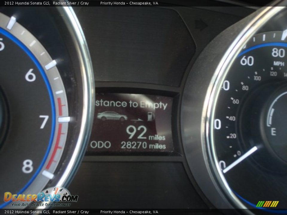 2012 Hyundai Sonata GLS Radiant Silver / Gray Photo #15