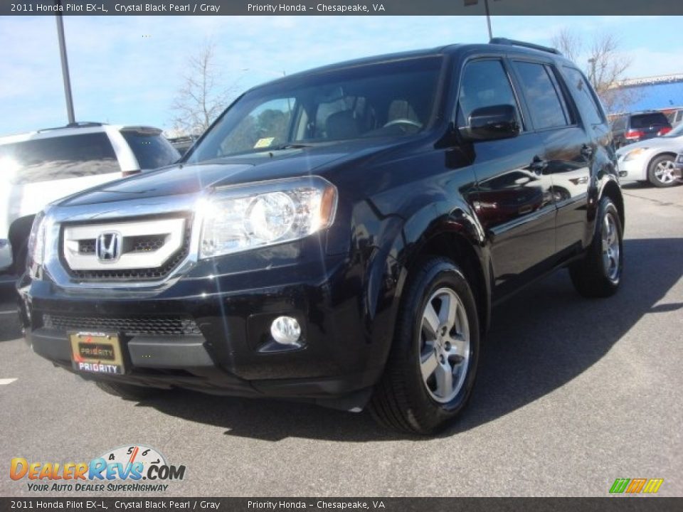 2011 Honda Pilot EX-L Crystal Black Pearl / Gray Photo #1