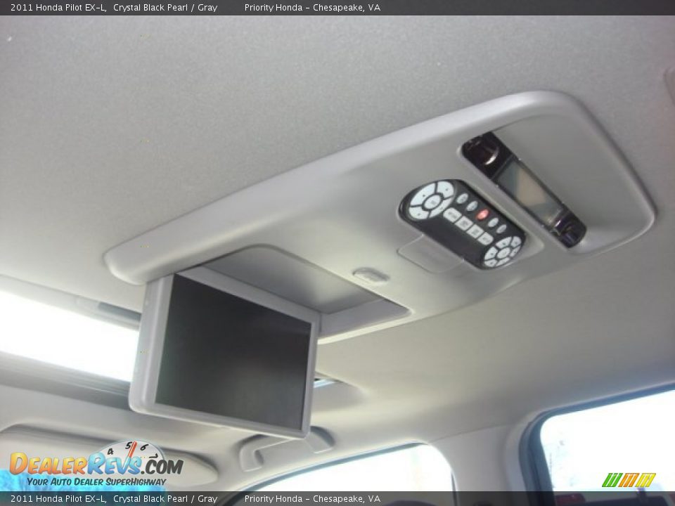 2011 Honda Pilot EX-L Crystal Black Pearl / Gray Photo #9