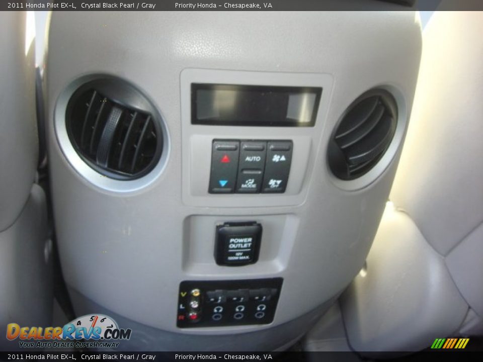 2011 Honda Pilot EX-L Crystal Black Pearl / Gray Photo #10