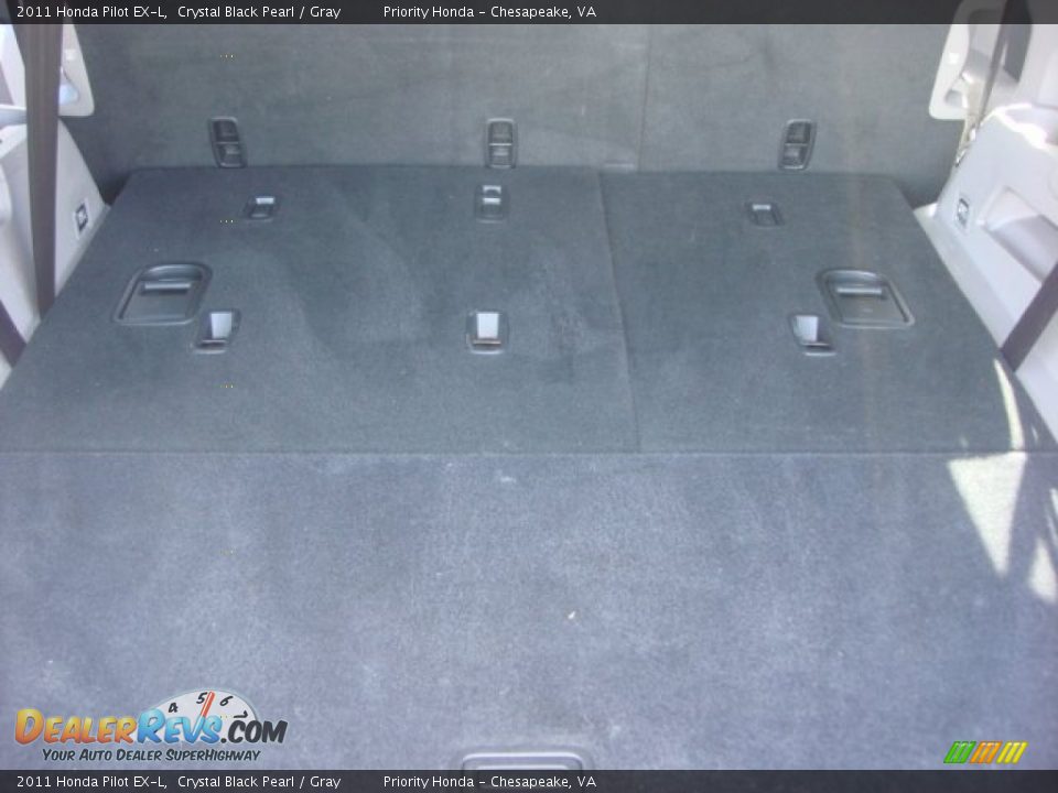 2011 Honda Pilot EX-L Crystal Black Pearl / Gray Photo #12