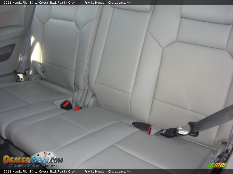 2011 Honda Pilot EX-L Crystal Black Pearl / Gray Photo #13