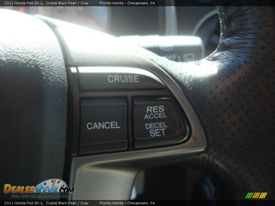 2011 Honda Pilot EX-L Crystal Black Pearl / Gray Photo #19