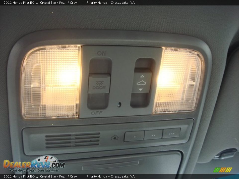 2011 Honda Pilot EX-L Crystal Black Pearl / Gray Photo #21
