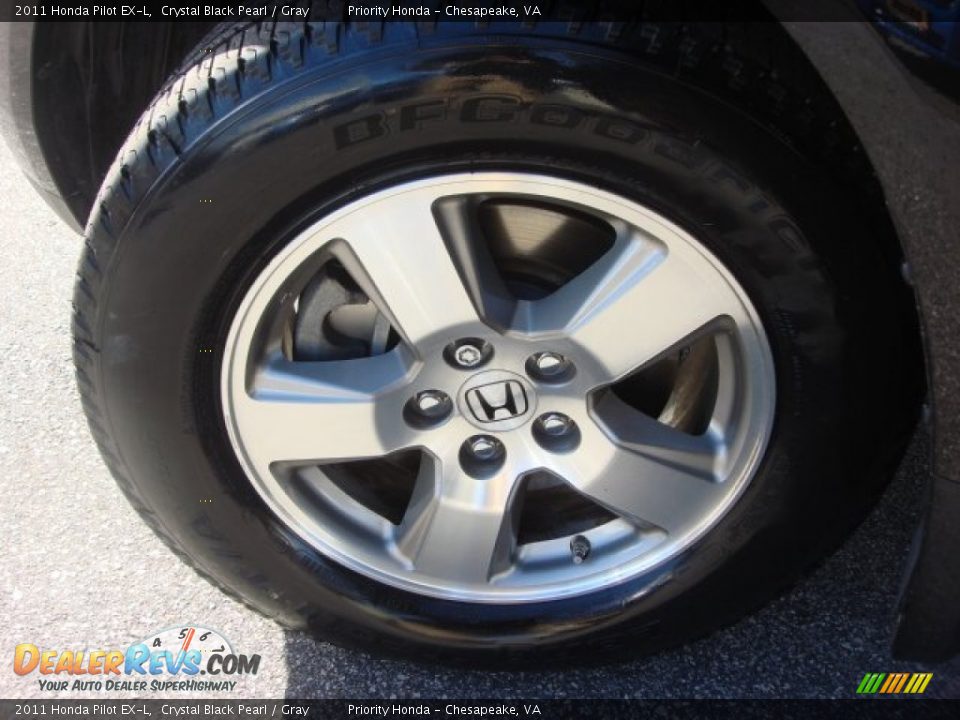 2011 Honda Pilot EX-L Crystal Black Pearl / Gray Photo #23