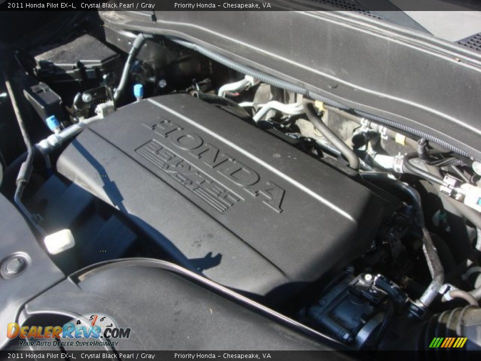 2011 Honda Pilot EX-L Crystal Black Pearl / Gray Photo #25