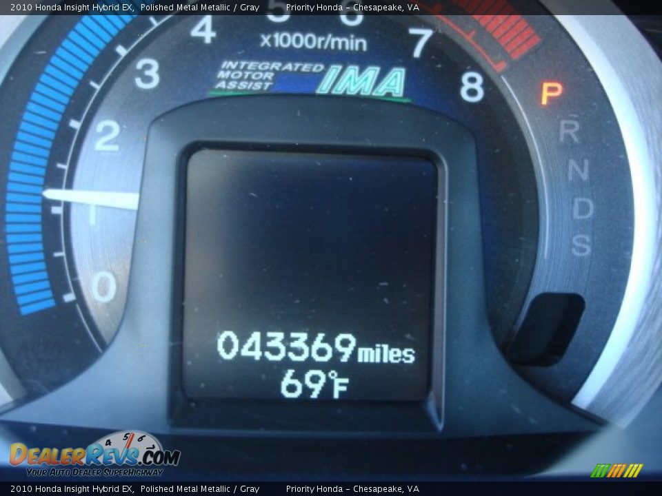 2010 Honda Insight Hybrid EX Polished Metal Metallic / Gray Photo #18
