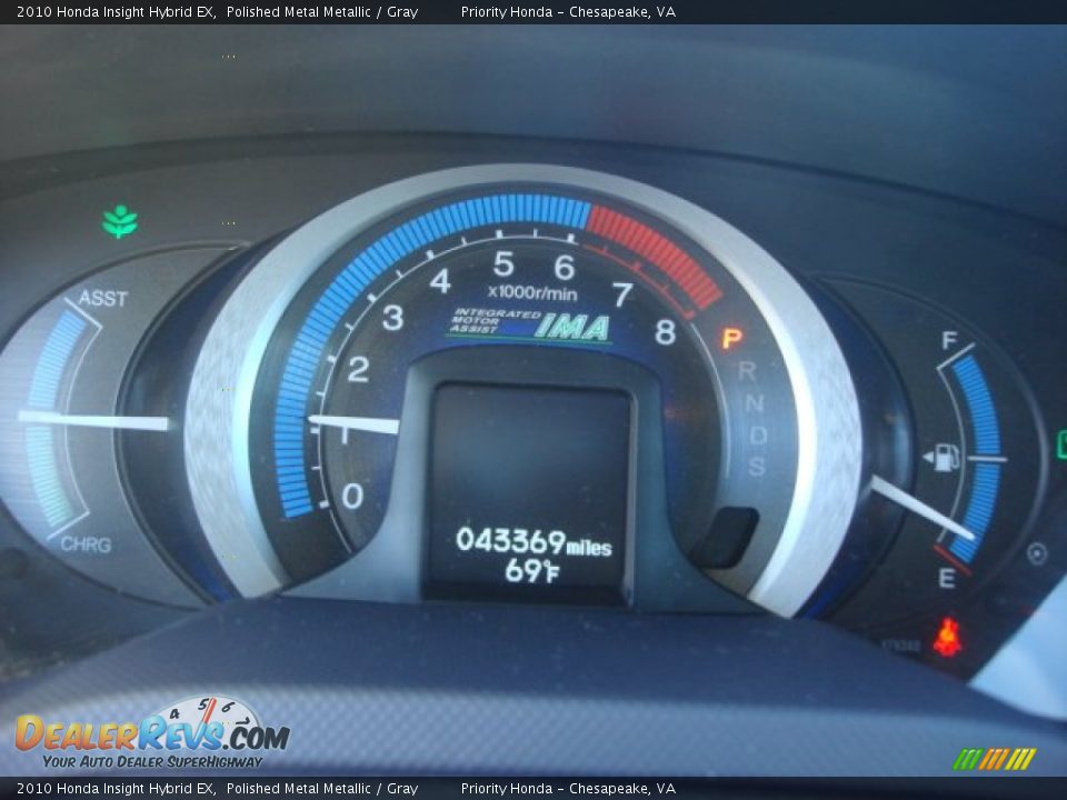 2010 Honda Insight Hybrid EX Polished Metal Metallic / Gray Photo #19