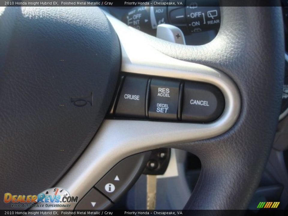 2010 Honda Insight Hybrid EX Polished Metal Metallic / Gray Photo #21