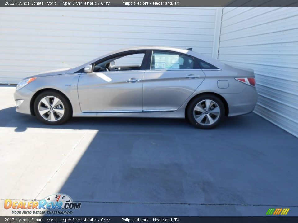 2012 Hyundai Sonata Hybrid Hyper Silver Metallic / Gray Photo #7