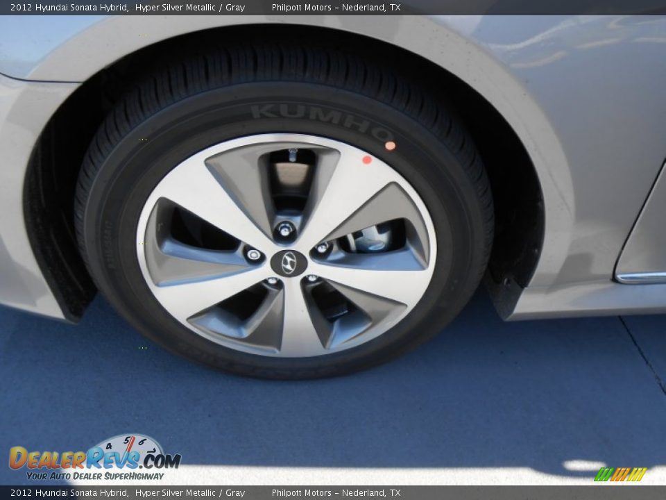 2012 Hyundai Sonata Hybrid Hyper Silver Metallic / Gray Photo #12