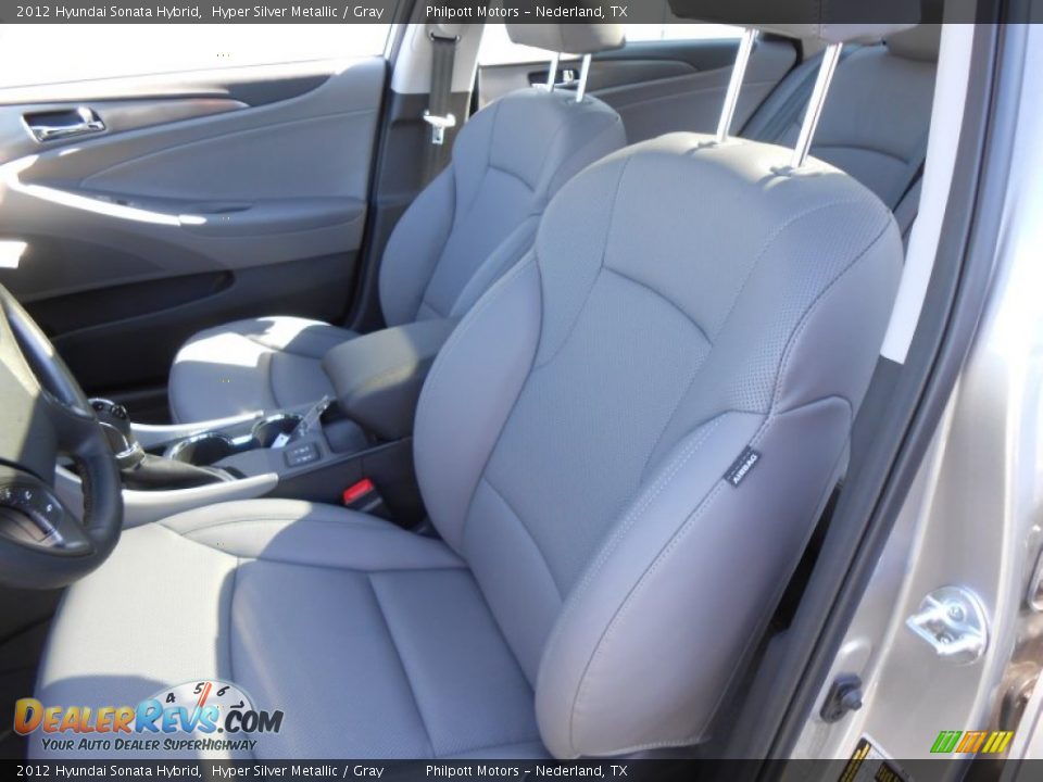 2012 Hyundai Sonata Hybrid Hyper Silver Metallic / Gray Photo #26