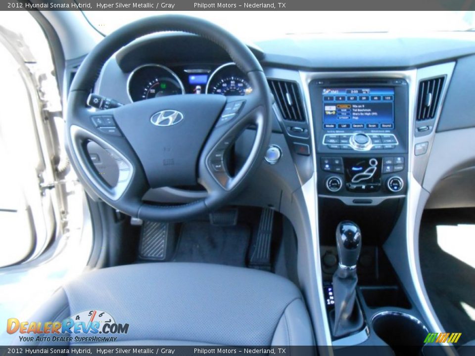 2012 Hyundai Sonata Hybrid Hyper Silver Metallic / Gray Photo #29