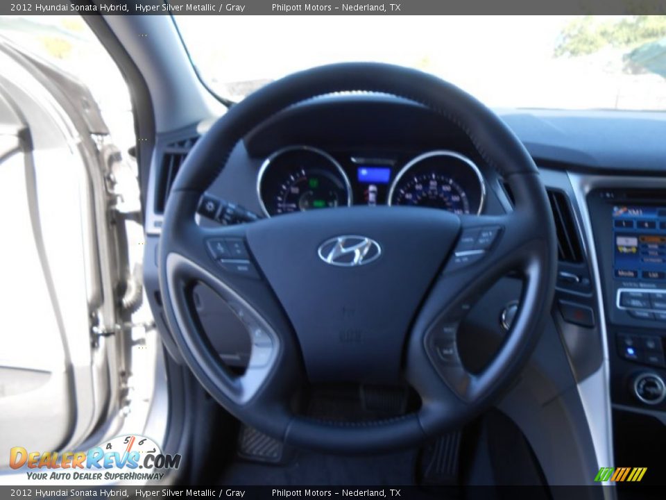 2012 Hyundai Sonata Hybrid Hyper Silver Metallic / Gray Photo #36