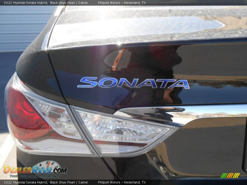 2012 Hyundai Sonata Hybrid Black Onyx Pearl / Camel Photo #6