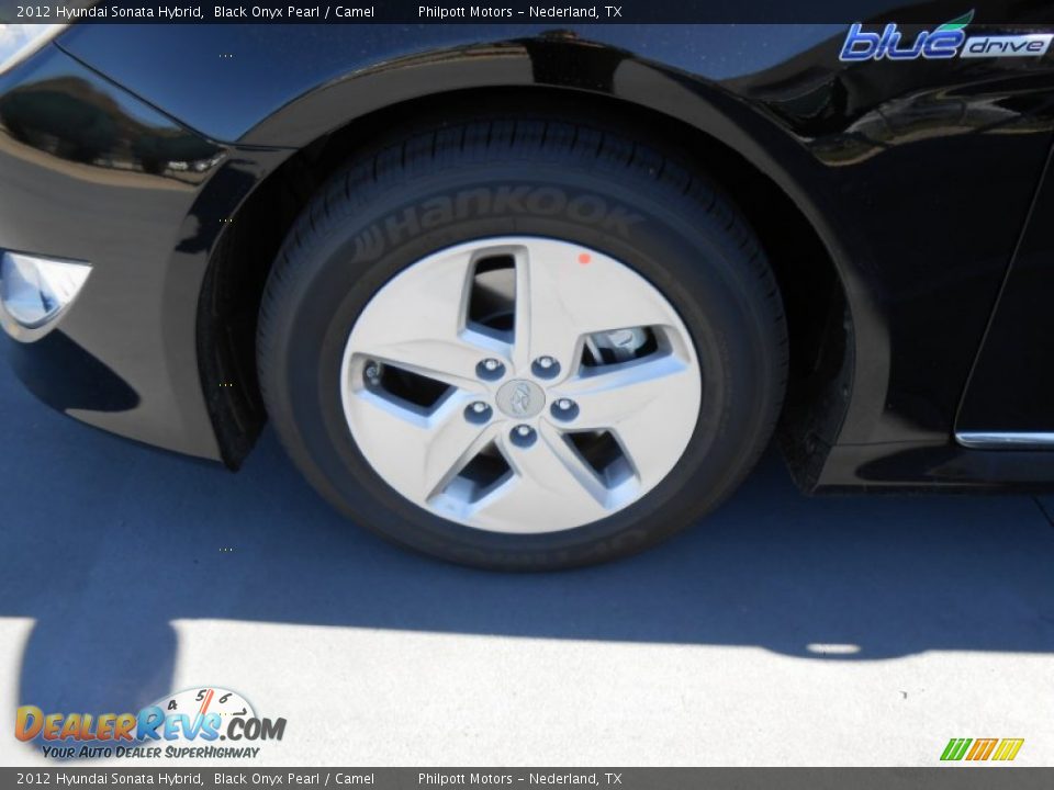 2012 Hyundai Sonata Hybrid Black Onyx Pearl / Camel Photo #13