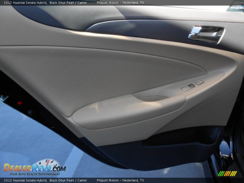 2012 Hyundai Sonata Hybrid Black Onyx Pearl / Camel Photo #20