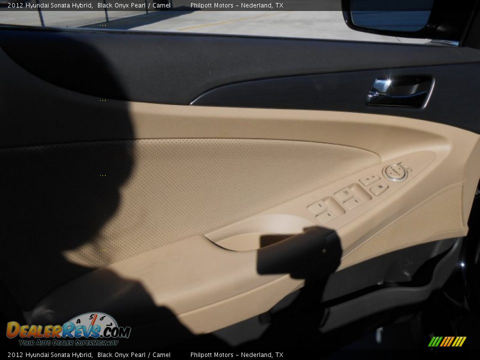 2012 Hyundai Sonata Hybrid Black Onyx Pearl / Camel Photo #23
