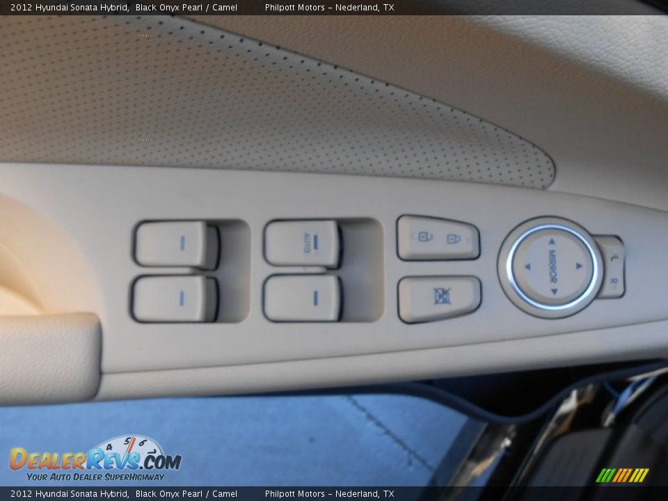 2012 Hyundai Sonata Hybrid Black Onyx Pearl / Camel Photo #24