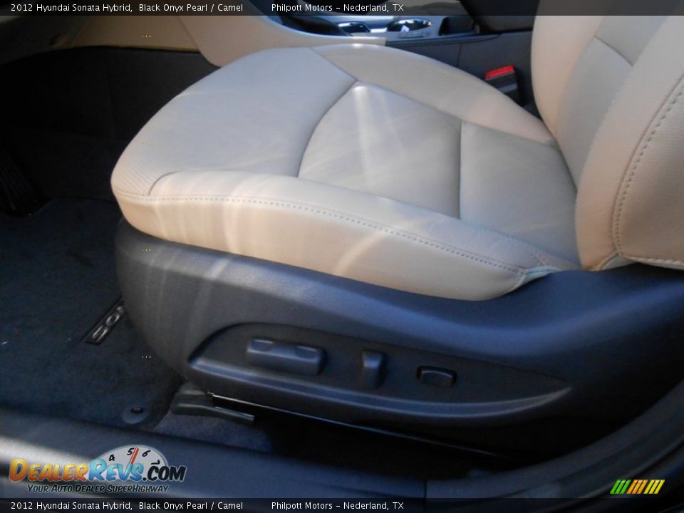 2012 Hyundai Sonata Hybrid Black Onyx Pearl / Camel Photo #26