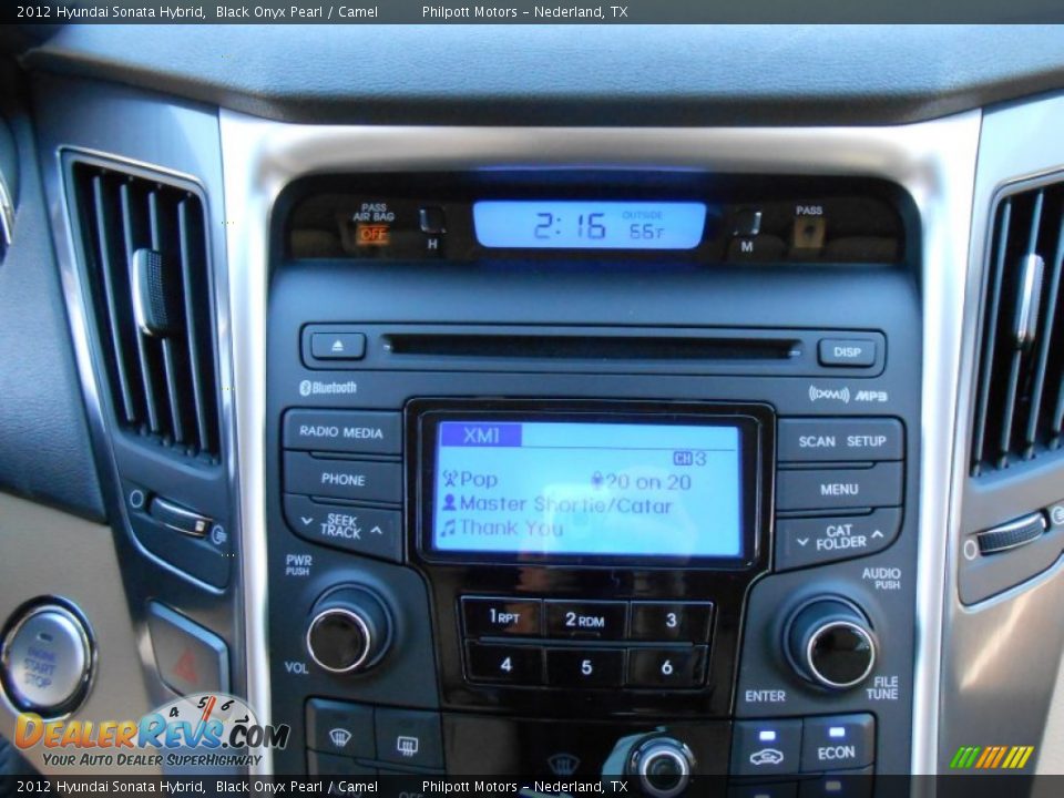 2012 Hyundai Sonata Hybrid Black Onyx Pearl / Camel Photo #29