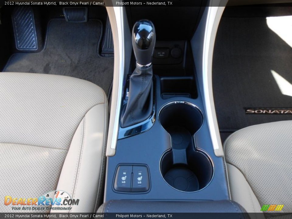 2012 Hyundai Sonata Hybrid Black Onyx Pearl / Camel Photo #31