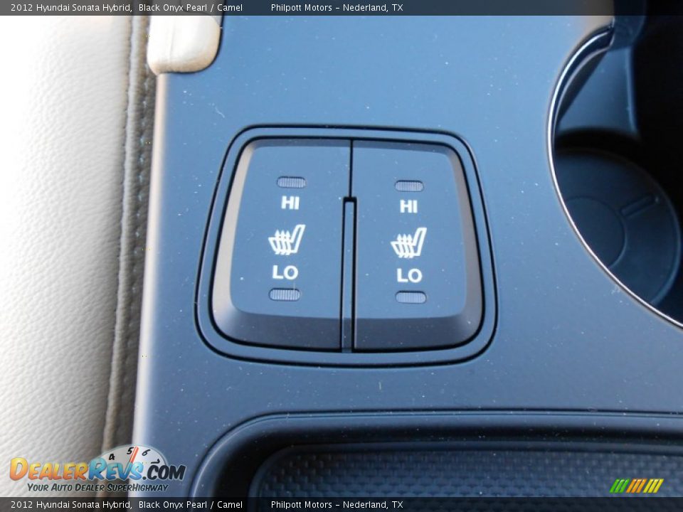 2012 Hyundai Sonata Hybrid Black Onyx Pearl / Camel Photo #32