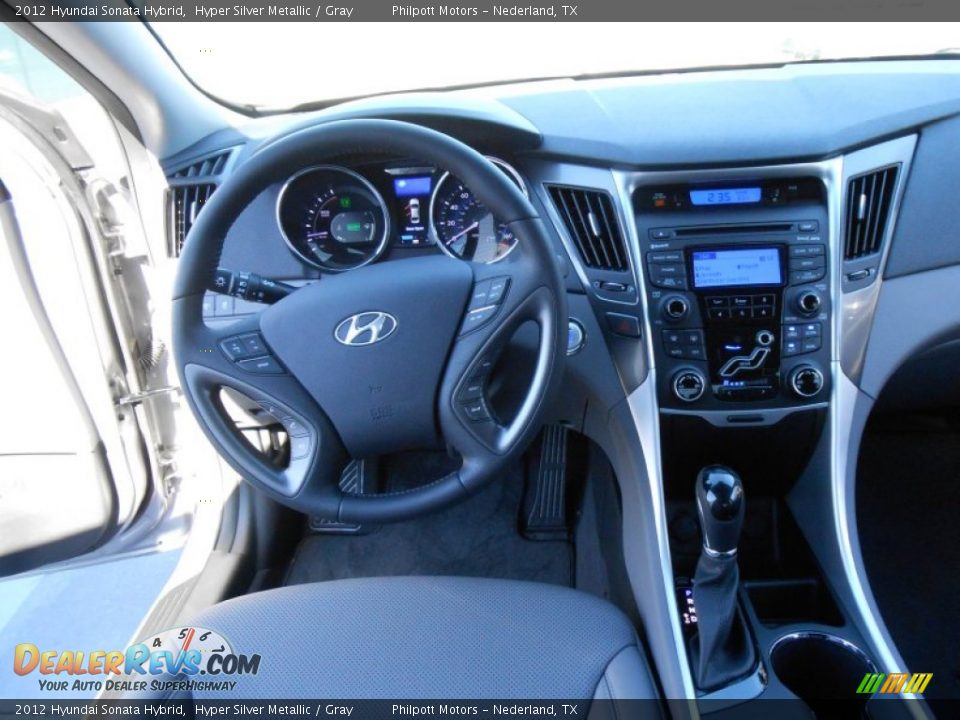 2012 Hyundai Sonata Hybrid Hyper Silver Metallic / Gray Photo #29