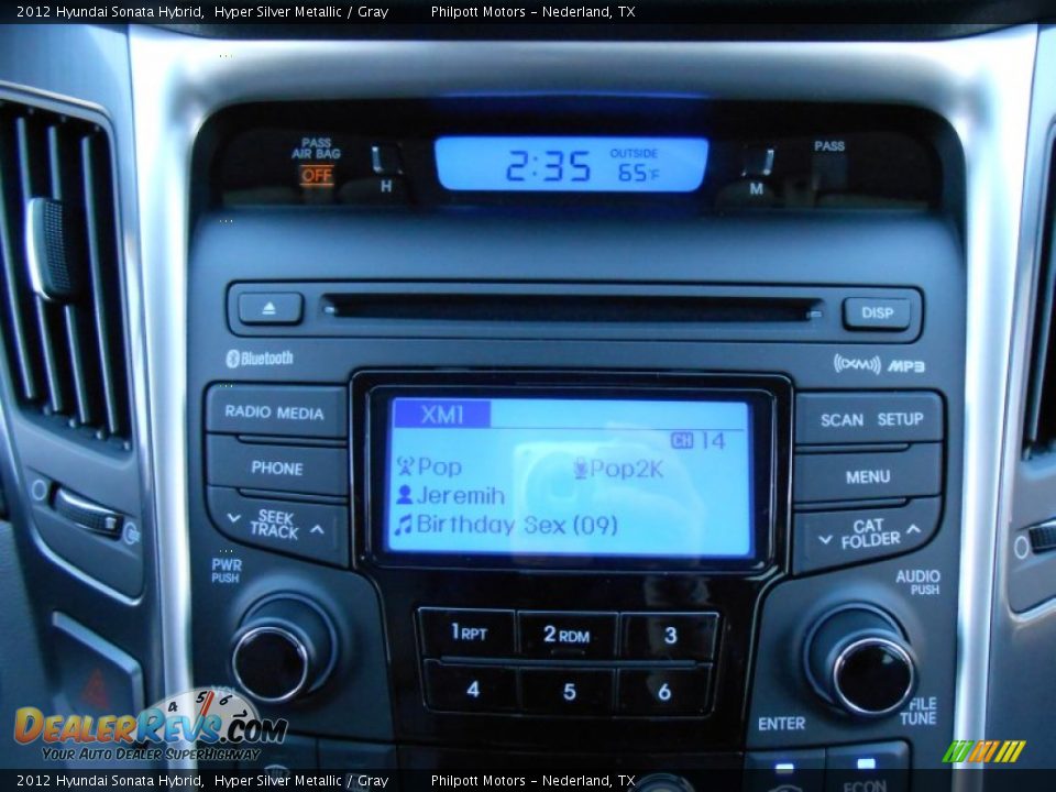 2012 Hyundai Sonata Hybrid Hyper Silver Metallic / Gray Photo #31