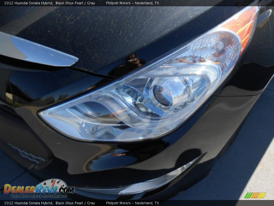 2012 Hyundai Sonata Hybrid Black Onyx Pearl / Gray Photo #11