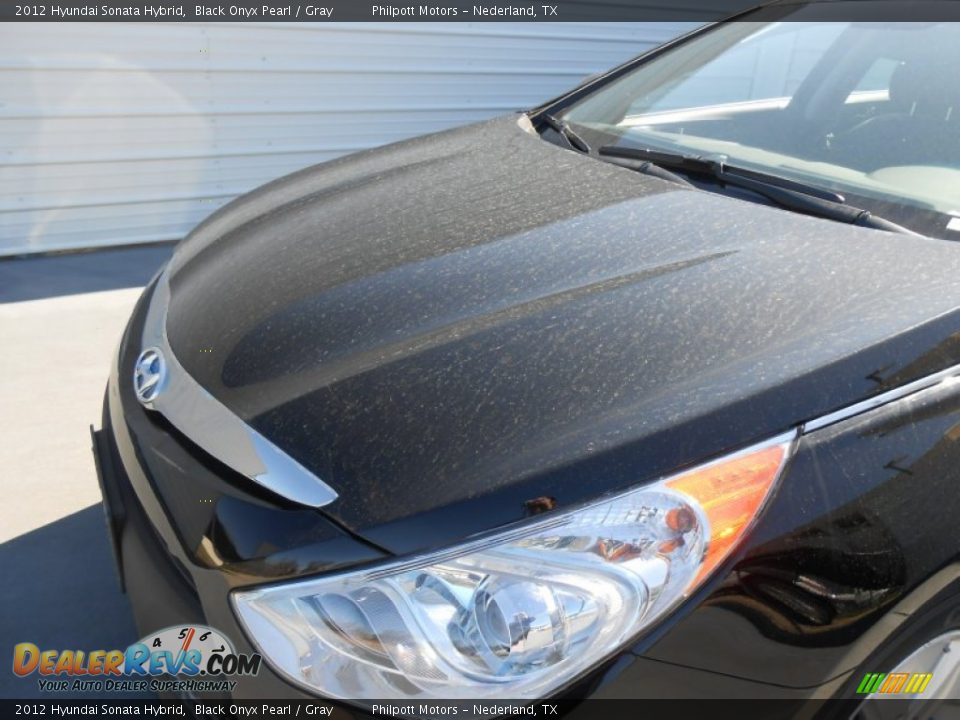 2012 Hyundai Sonata Hybrid Black Onyx Pearl / Gray Photo #12