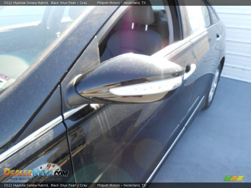 2012 Hyundai Sonata Hybrid Black Onyx Pearl / Gray Photo #15