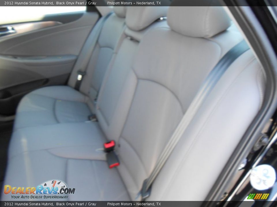 2012 Hyundai Sonata Hybrid Black Onyx Pearl / Gray Photo #22