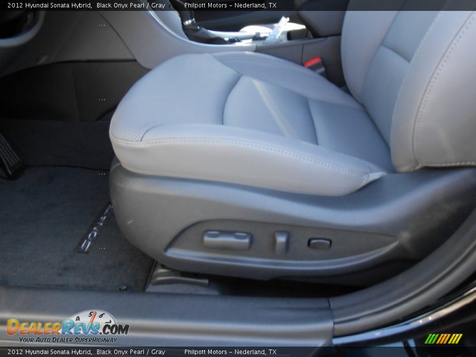 2012 Hyundai Sonata Hybrid Black Onyx Pearl / Gray Photo #26