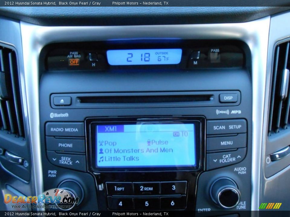 2012 Hyundai Sonata Hybrid Black Onyx Pearl / Gray Photo #29