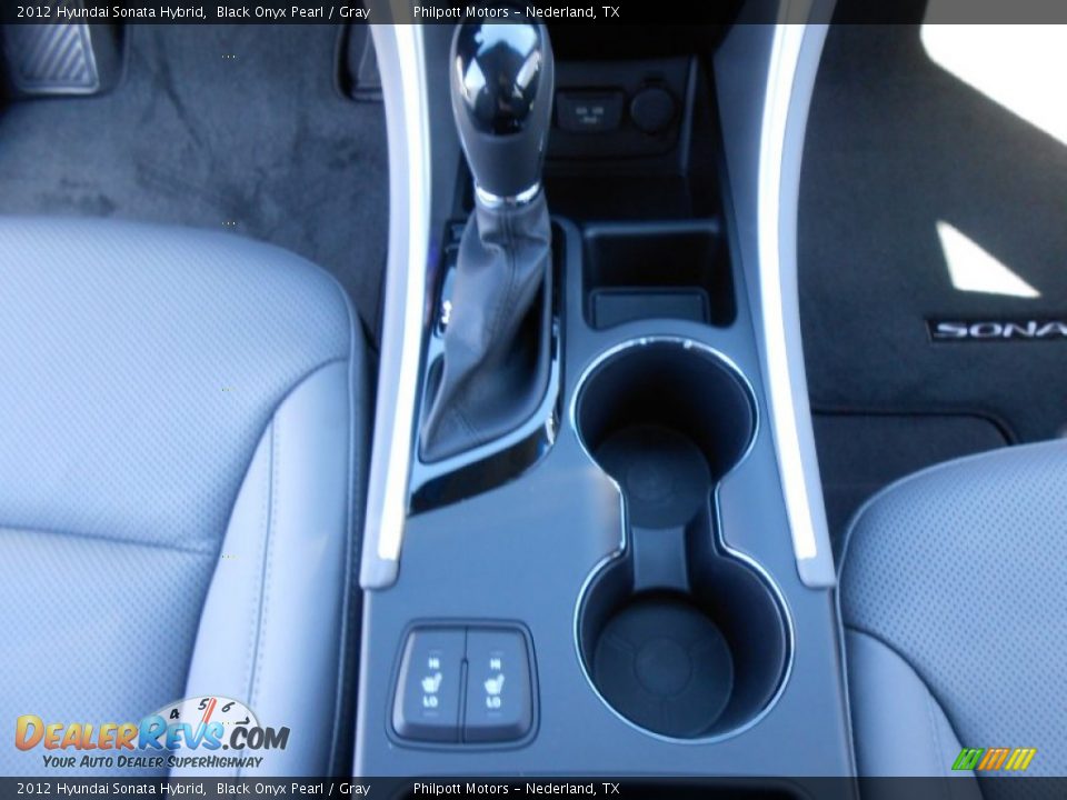 2012 Hyundai Sonata Hybrid Black Onyx Pearl / Gray Photo #31