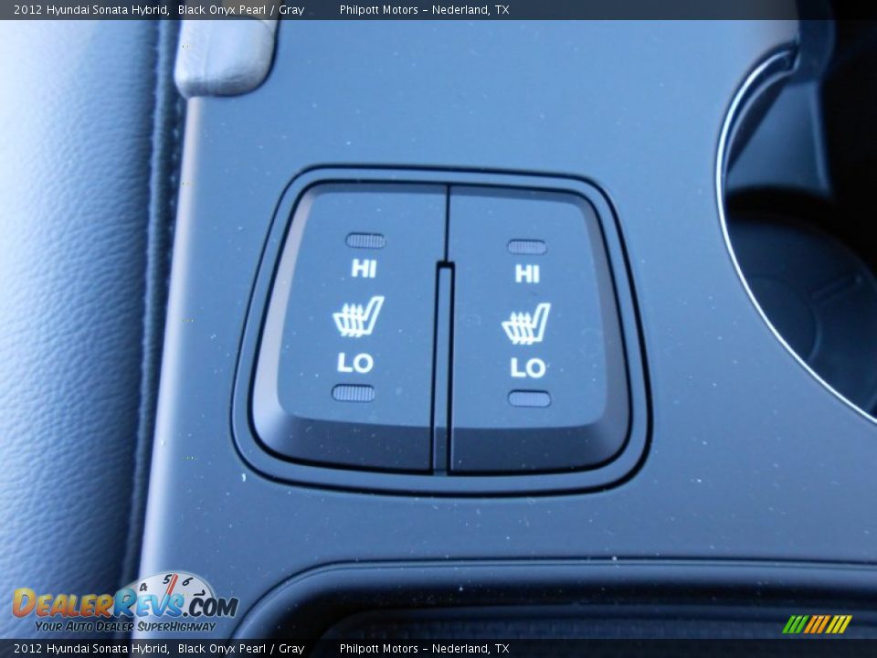 2012 Hyundai Sonata Hybrid Black Onyx Pearl / Gray Photo #33