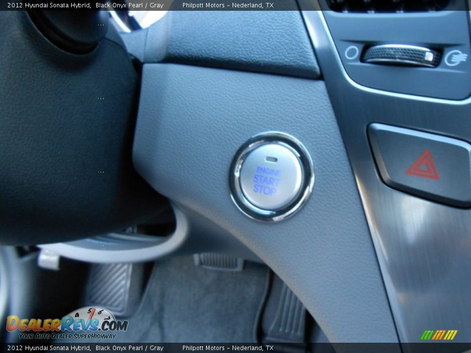 2012 Hyundai Sonata Hybrid Black Onyx Pearl / Gray Photo #34