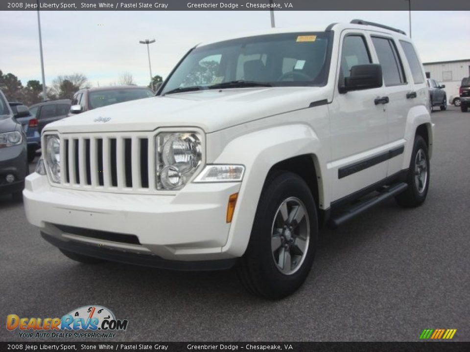 2008 Jeep Liberty Sport Stone White / Pastel Slate Gray Photo #1