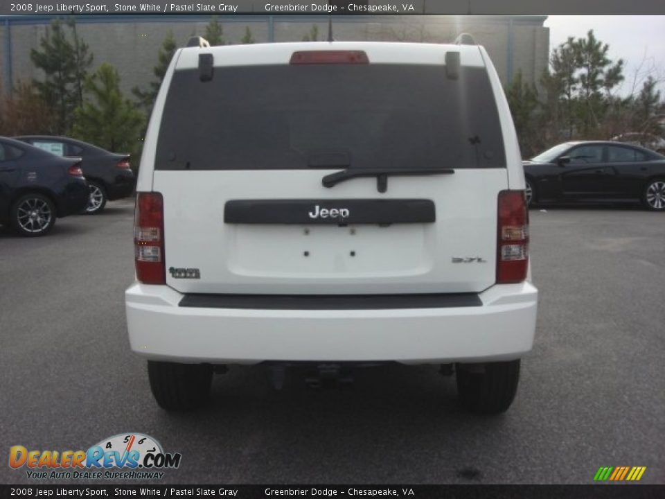2008 Jeep Liberty Sport Stone White / Pastel Slate Gray Photo #4