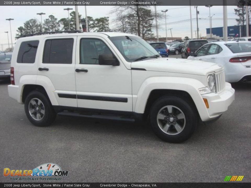 2008 Jeep Liberty Sport Stone White / Pastel Slate Gray Photo #6