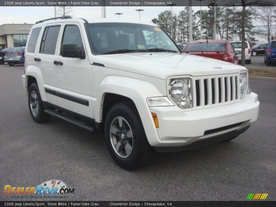 2008 Jeep Liberty Sport Stone White / Pastel Slate Gray Photo #7