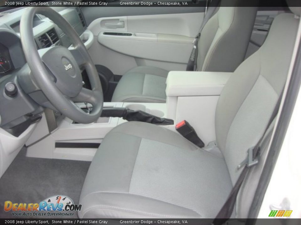 2008 Jeep Liberty Sport Stone White / Pastel Slate Gray Photo #9