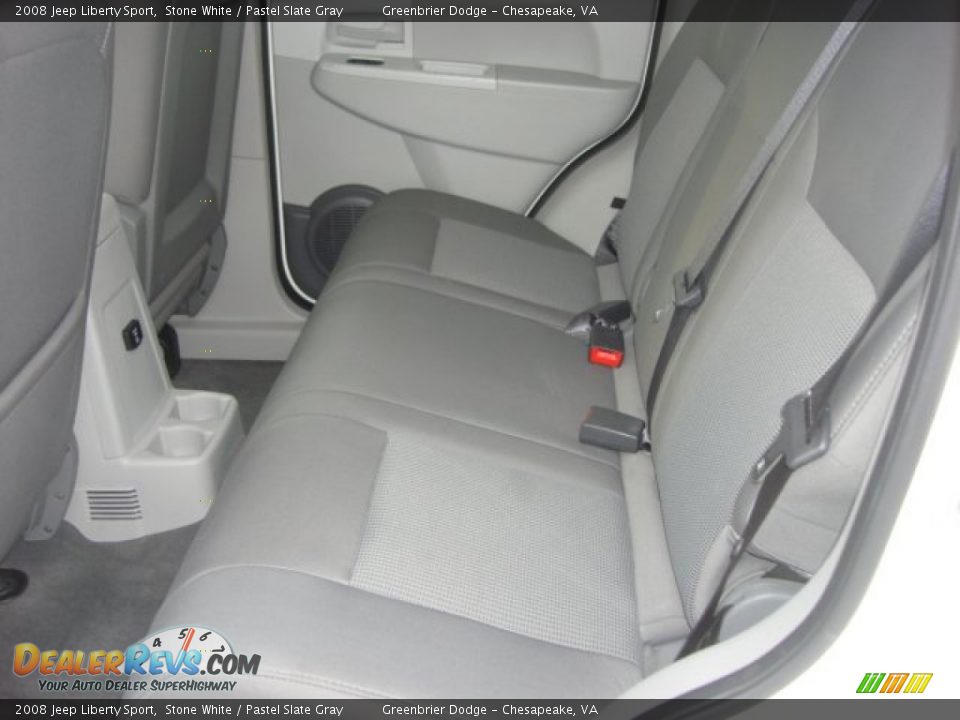 2008 Jeep Liberty Sport Stone White / Pastel Slate Gray Photo #10